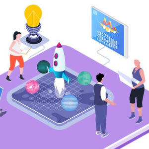 Symbolbild zeigt das interaktive Arbeiten mit der LERN:GALAXIE